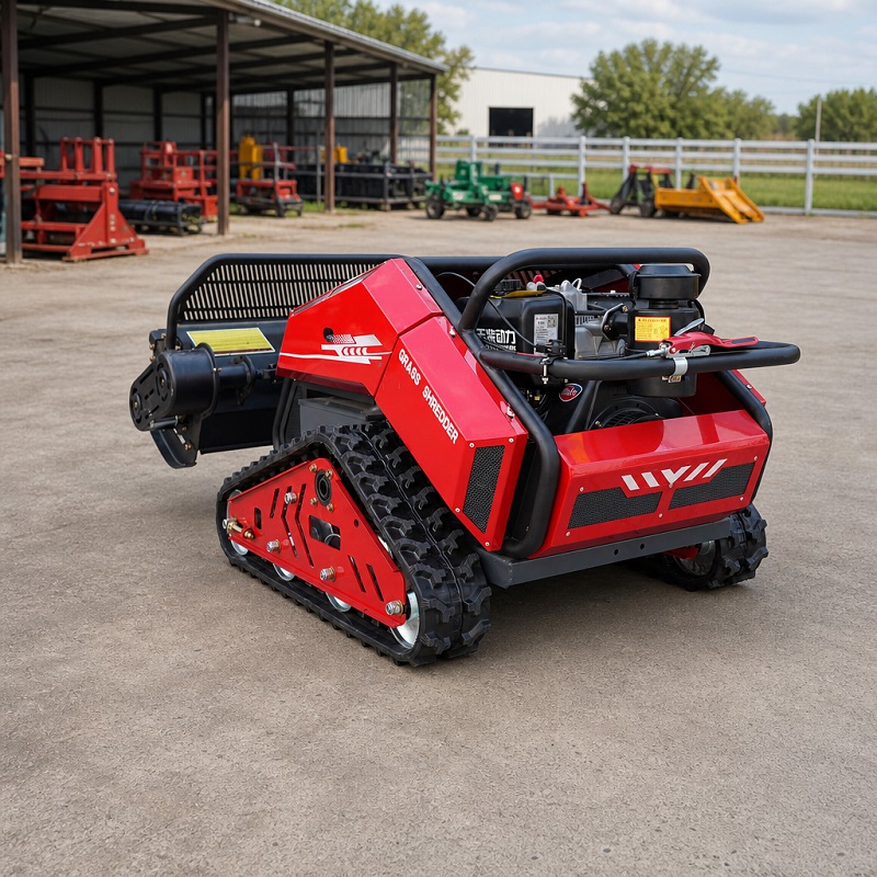 Motocultivador Multifuncional de Esteiras com Controlo Remoto